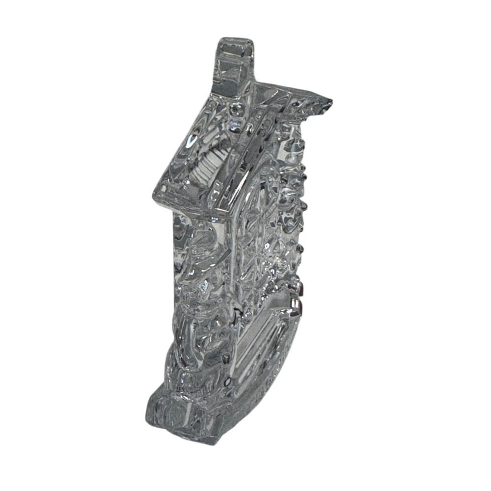 Waterford Bless Our Home Crystal Ornament Clear 4.5" Slovenia Gift Box - Picture 6 of 8